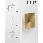 Gold / Gray Square Line Pattern Cabinet Drawer Handle - Z-5157-32mm