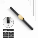 Lux Long Cabinet Drawer and Door Pulls - black-gold-500mm