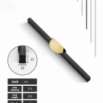 Lux Long Cabinet Drawer and Door Pulls - black-gold-600mm