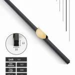 Lux Long Cabinet Drawer and Door Pulls - black-gold-800mm