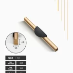 Lux Long Cabinet Drawer and Door Pulls - gold-black-320mm