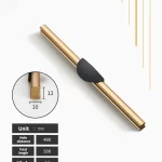 Lux Long Cabinet Drawer and Door Pulls - gold-black-500mm