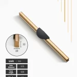 Lux Long Cabinet Drawer and Door Pulls - gold-black-600mm