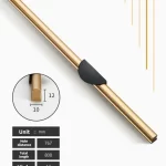 Lux Long Cabinet Drawer and Door Pulls - gold-black-800mm