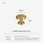 Lux Solid Brass Cabinet Drawer Handles and Knobs - CH039-BB-N29