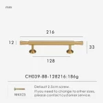 Lux Solid Brass Cabinet Drawer Handles and Knobs - CH039-BB-128216