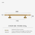 Lux Solid Brass Cabinet Drawer Handles and Knobs - CH039-BB-192280