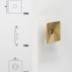 Gold / Gray Square Line Pattern Cabinet Drawer Handle - Z-5156-16mm